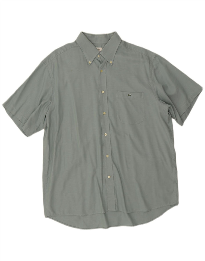 Camisa Lacoste Hombre Manga Corta Talla 45 XL Verde