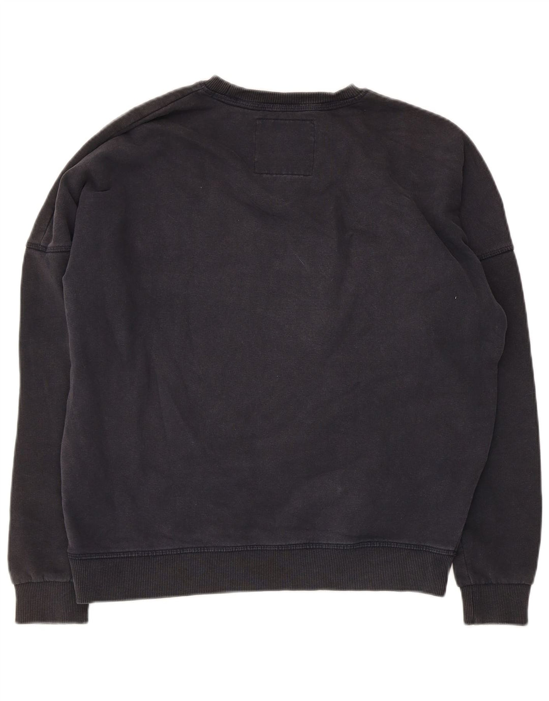 Superdry Sudadera extragrande con estampado gráfico para hombre, talla 8, talla pequeña, algodón gris