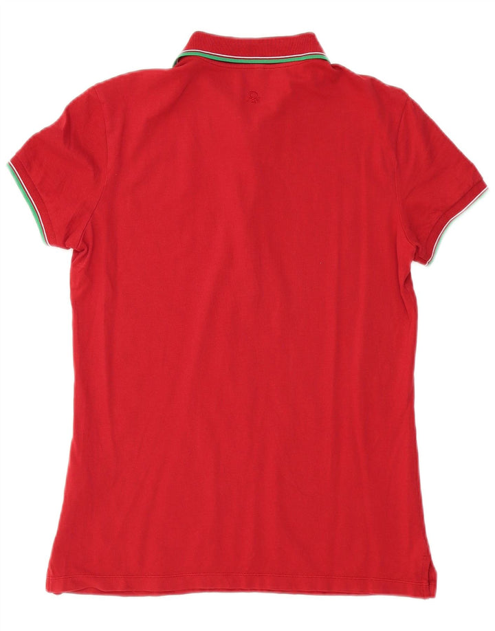 Polo Benetton Hombre Pequeño Rojo Algodón