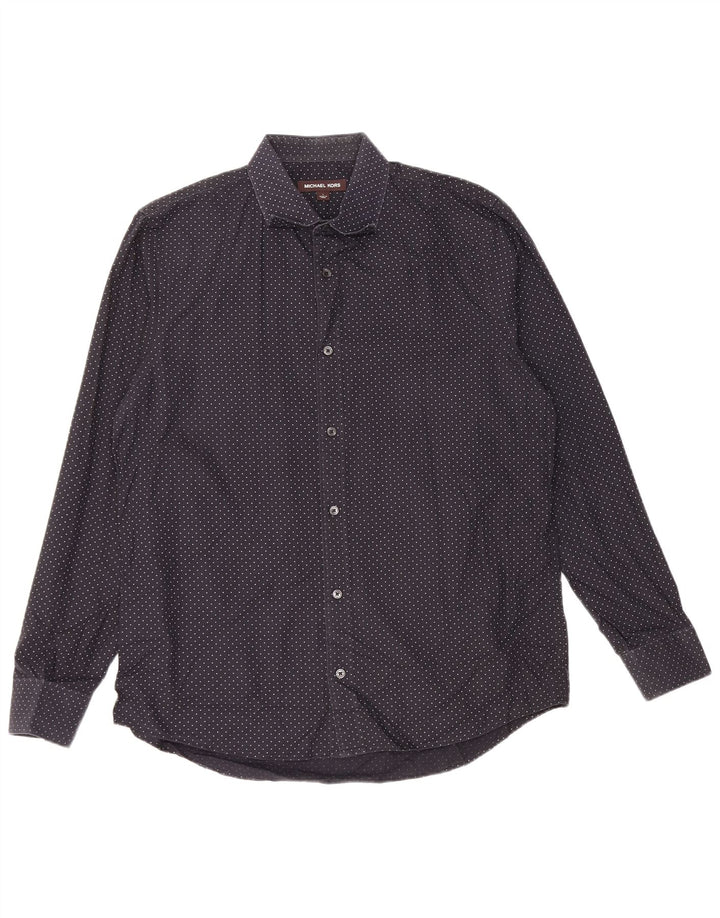 MICHAEL KORS Camisa para hombre grande de algodón con manchas negras