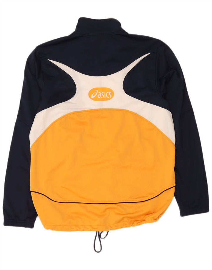 Asics Hombre Chándal Top Chaqueta Grande Azul Marino Colorblock Poliéster