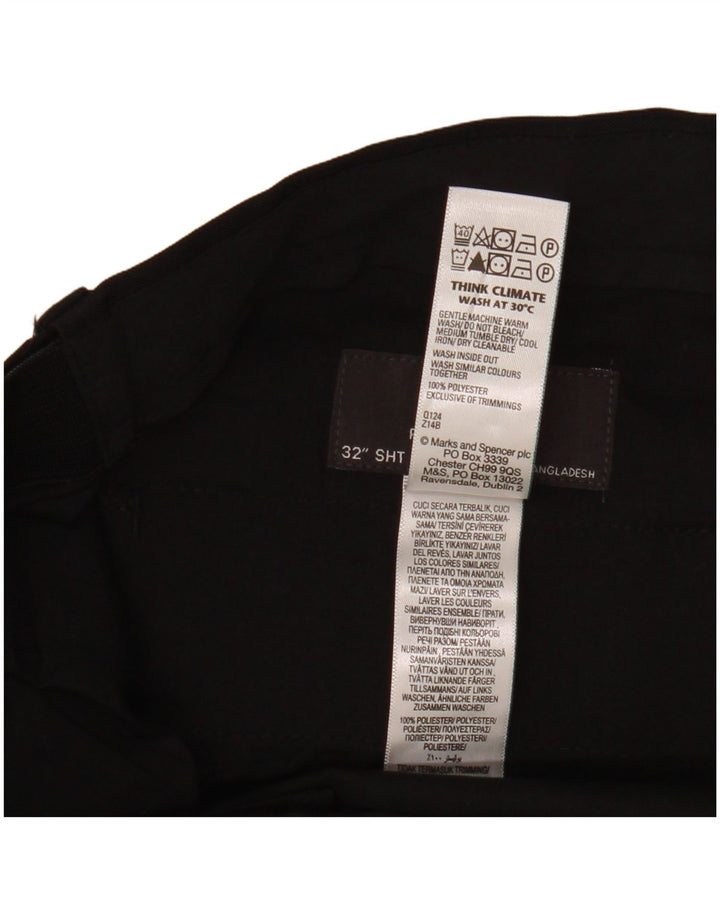 Marks & Spencer Pantalón chino de corte regular para hombre W32 L29 Poliéster negro