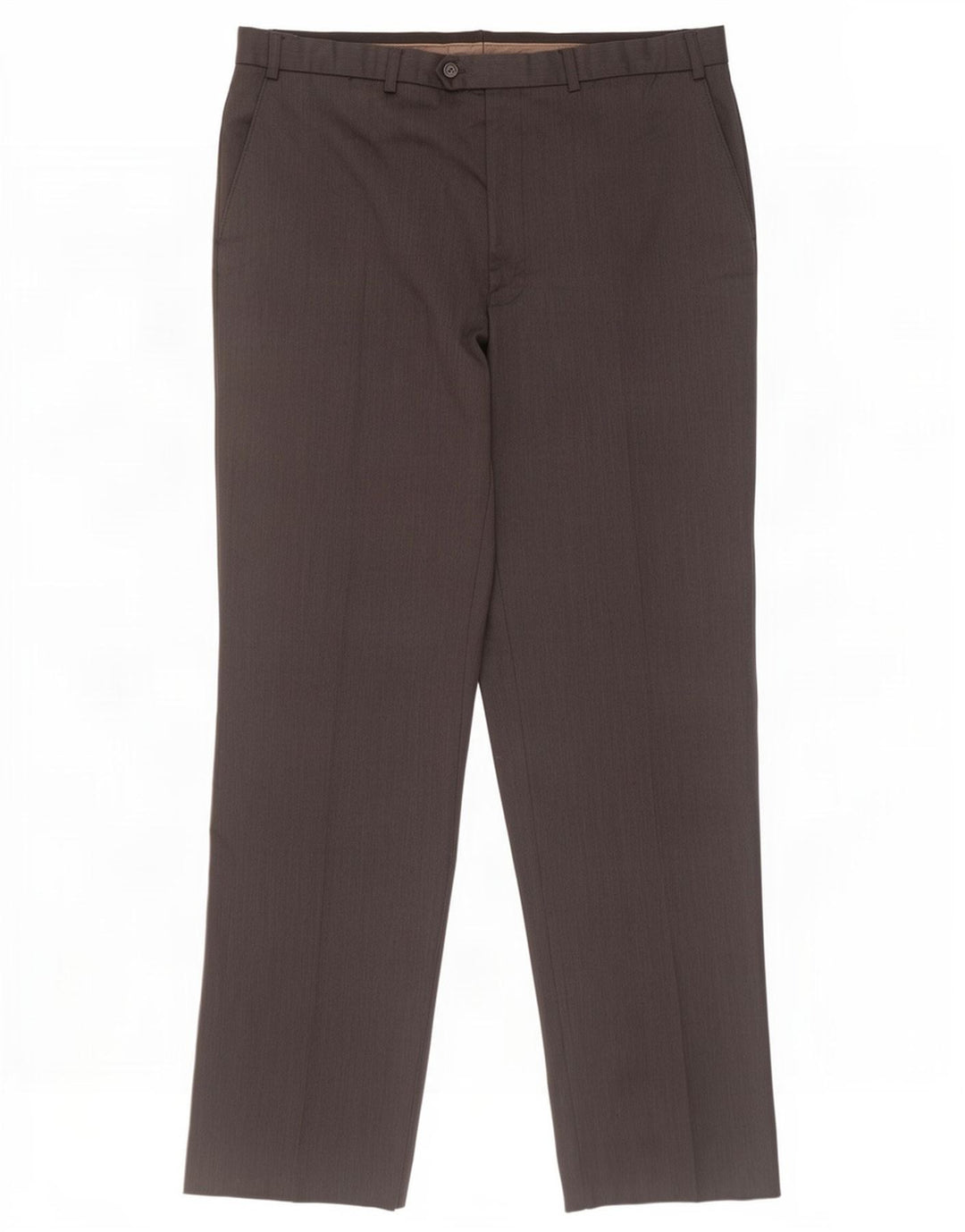 Marks & Spencer Pantalón de traje recto para hombre W38 L33 Lana gris
