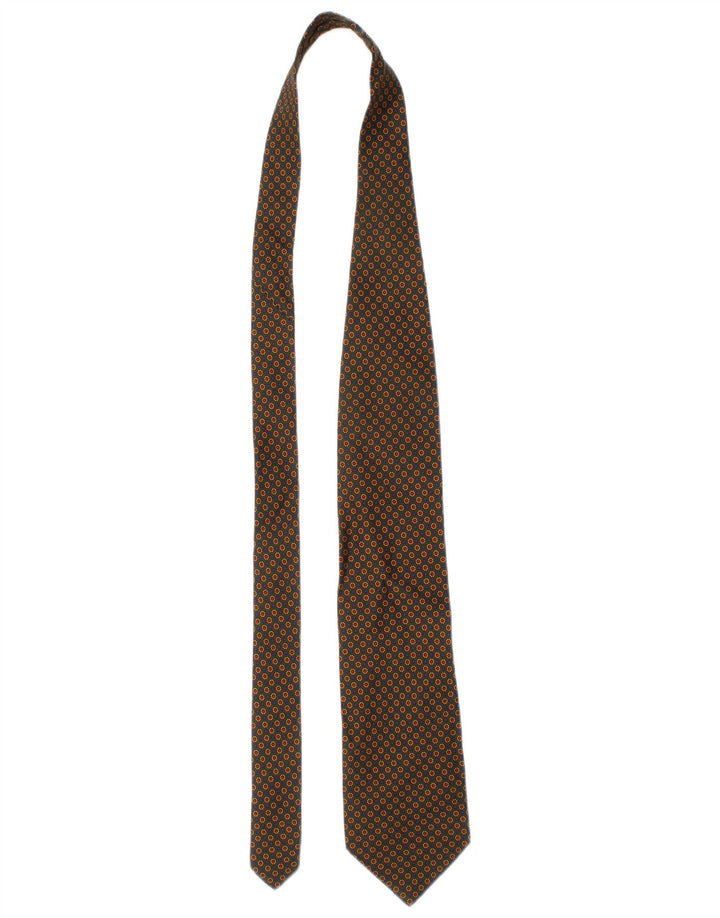 Corbata Etro Para Hombre Talla Única Caqui Geométrica Seda Clásica