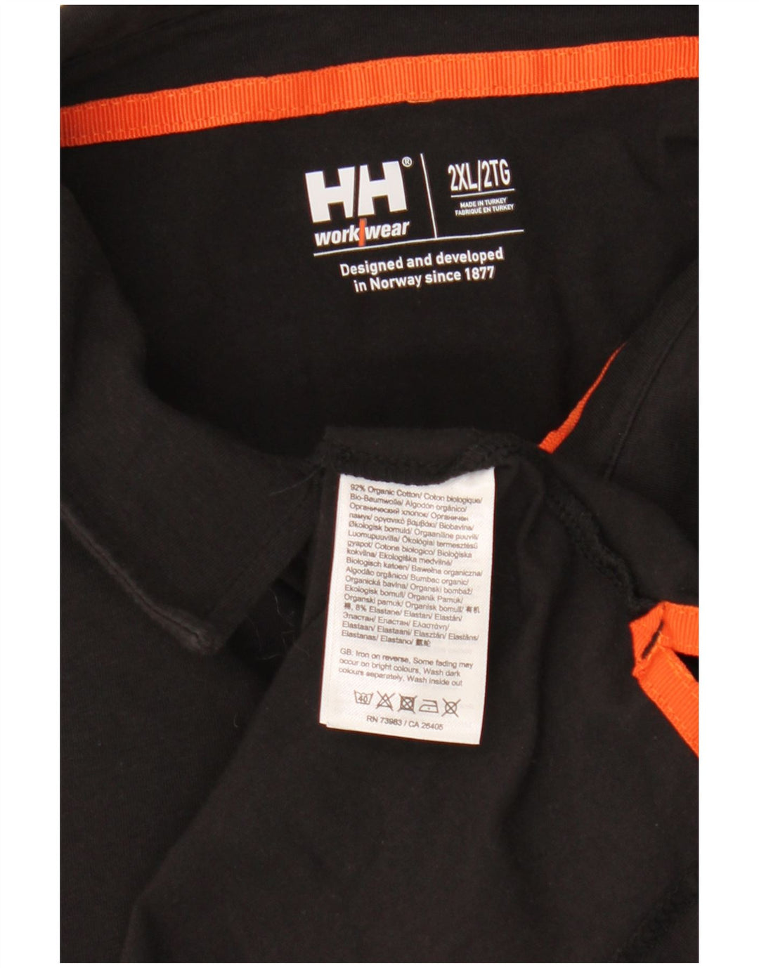 Helly Hansen Polo gráfico para hombre 2XL Algodón negro