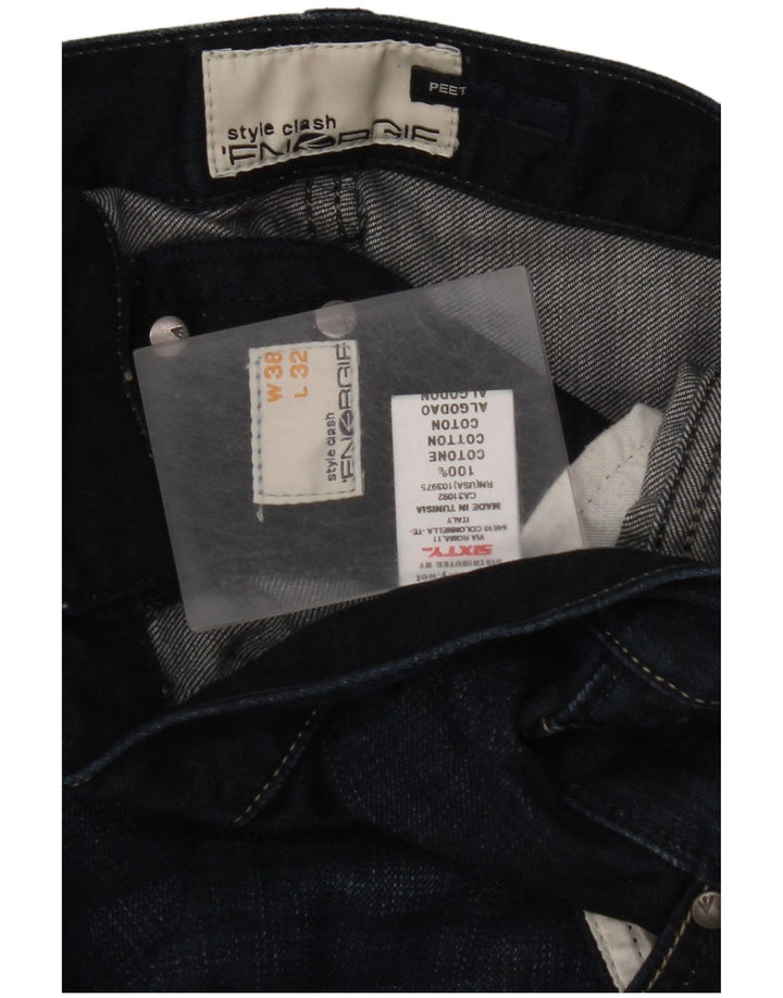 ENERGIE Vaqueros rectos para hombre W38 L27 Algodón azul marino