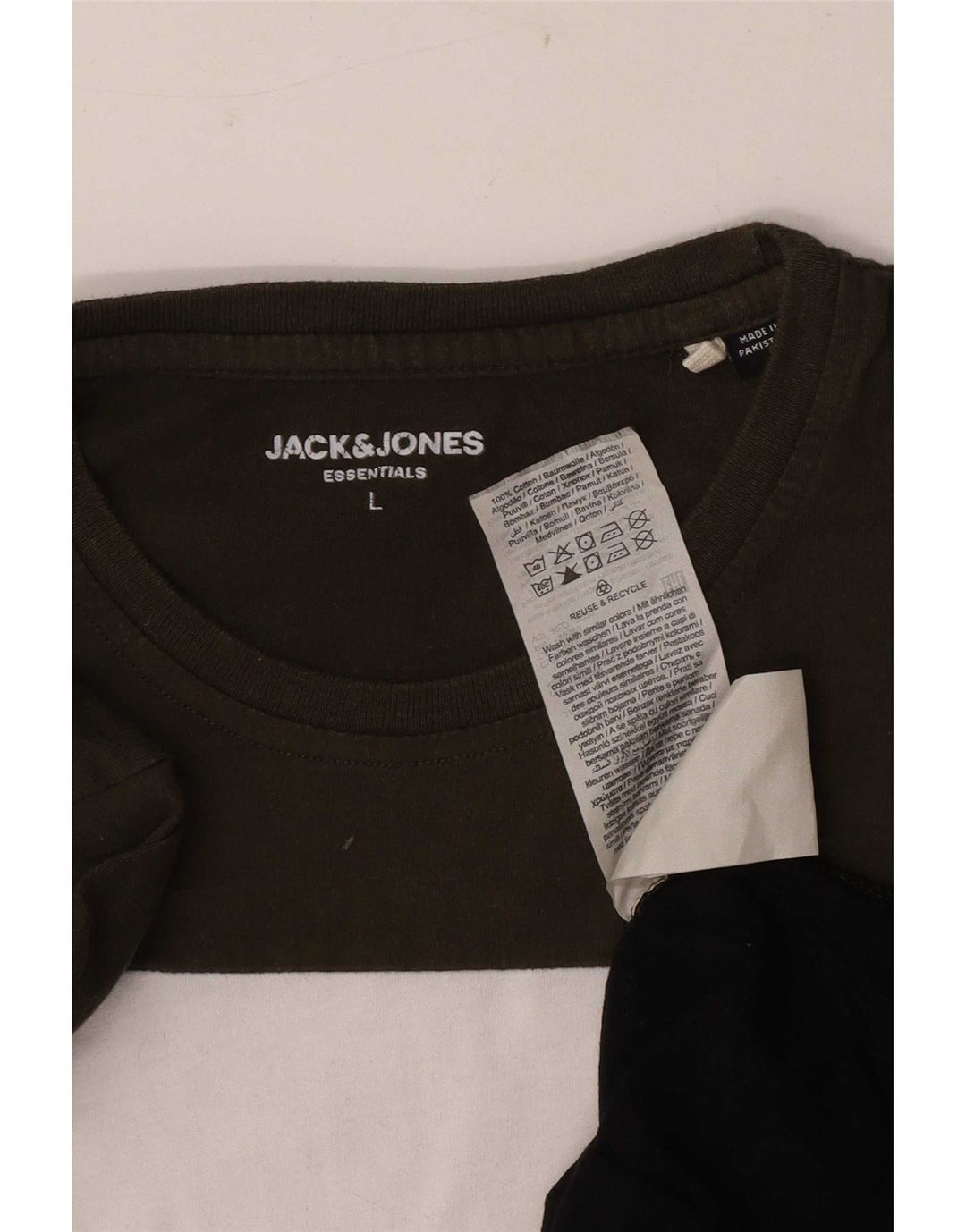 Jack & Jones Hombre Camiseta Gráfica Top Grande Multicolor Colorblock