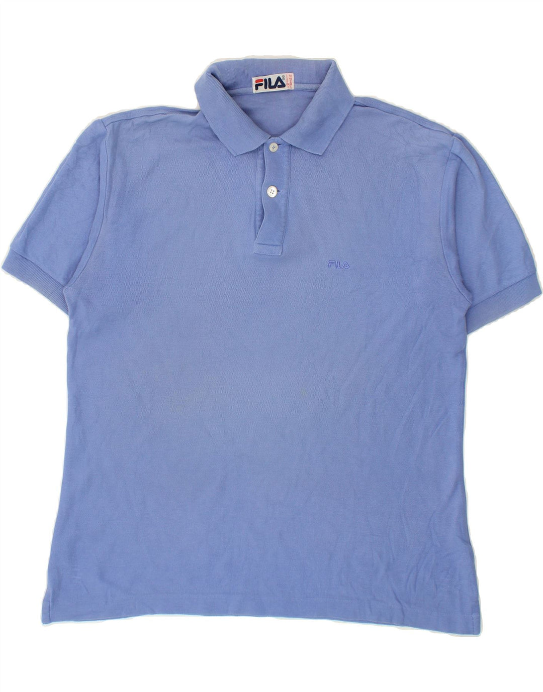 FILA Mens Polo Shirt IT 48 Medium Blue Cotton Vintage Fila and Second-Hand Fila from Messina Hembry 