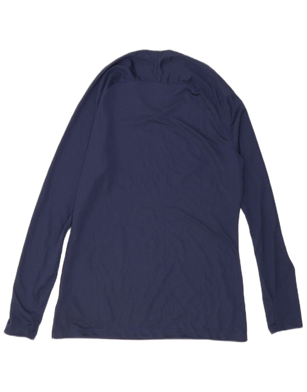 Nike Dri Fit Slim Fit Top manga larga para hombre poliéster azul marino grande