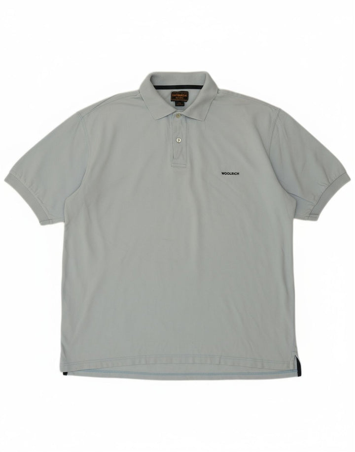 WOOLRICH Mens Polo Shirt XL Blue Cotton