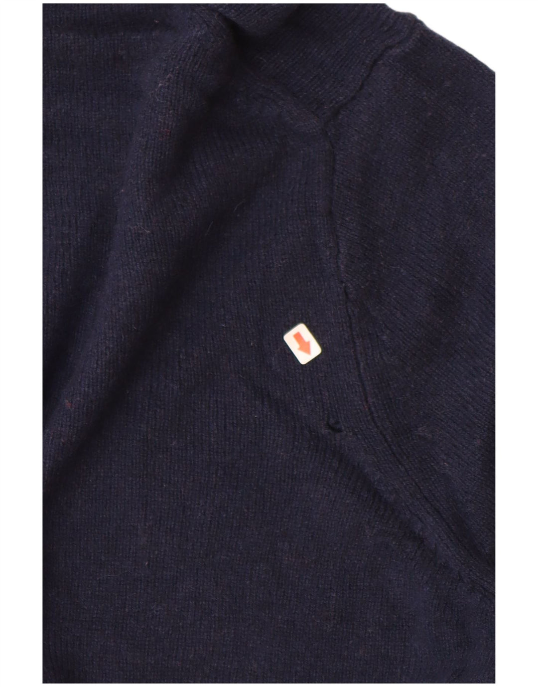 Marks & Spencer Jersey con cuello barco para hombre, talla grande, lana azul marino