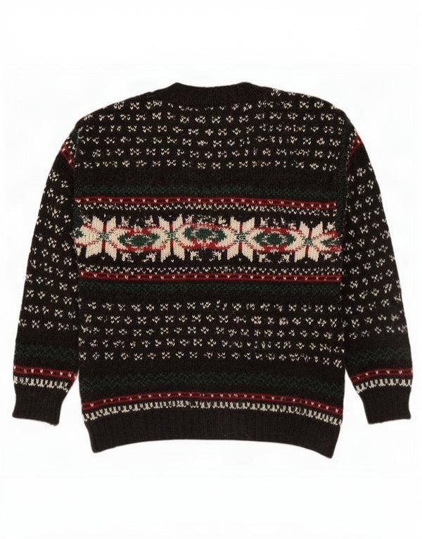 Marks & Spencer St. Michael - Jersey de cuello redondo para hombre, talla XL, color negro