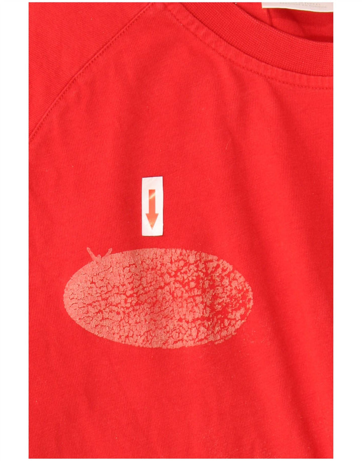 Adidas Hombre Camiseta Top Small Rojo Algodón