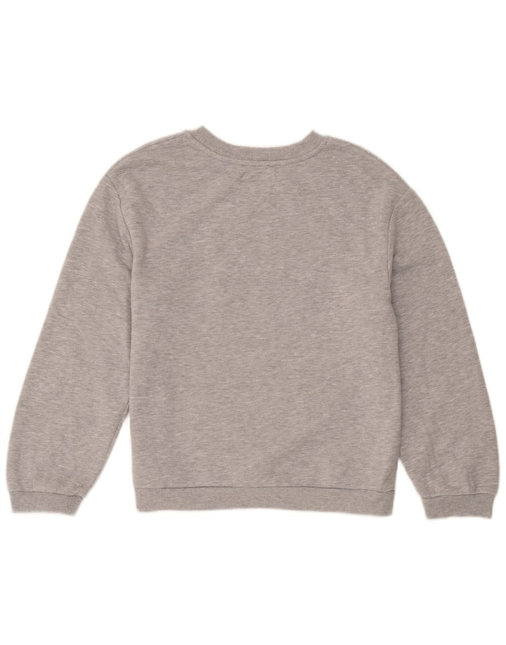 Zara Mujer Sudadera Gráfica Jumper UK 10 Small Gris Moteado