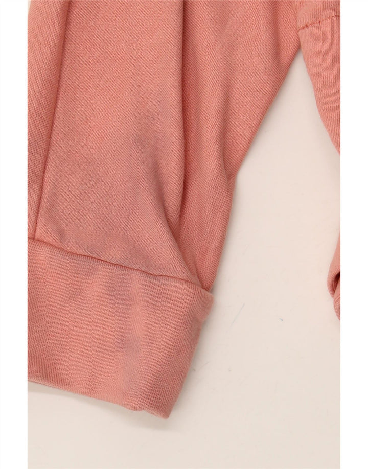 COS - Sudadera corta de gran tamaño para mujer, talla 10, algodón rosa pequeño