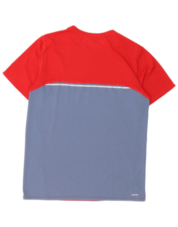 New Balance Hombre Camiseta Top Medium Rojo Colorblock