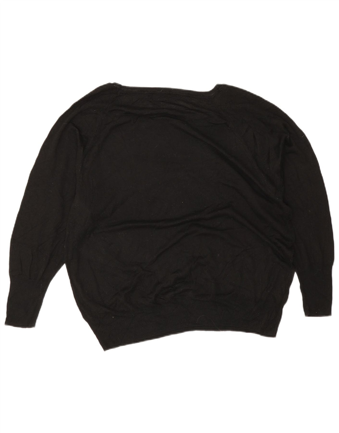 Zara - Jersey extragrande con cuello barco para mujer, talla 40, talla M, color negro