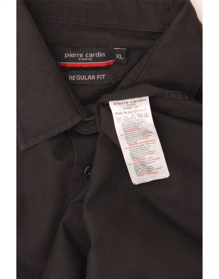 Pierre Cardin Camisa Regular Fit Hombre XL Poliéster Negro