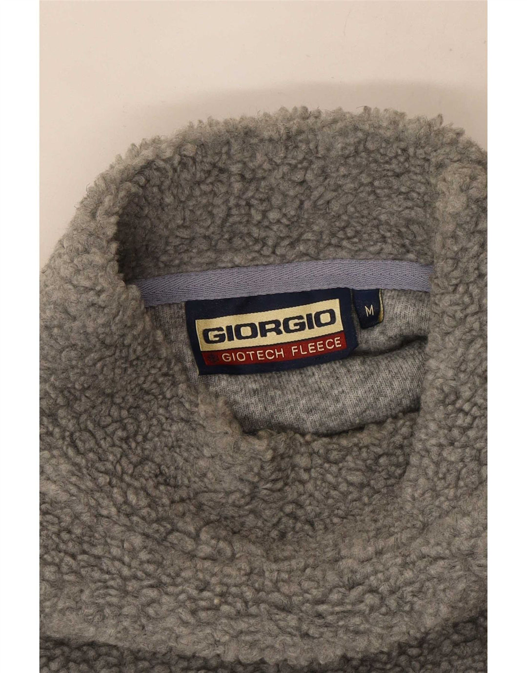 Vintage hombres polar jumper medio gris geométrico