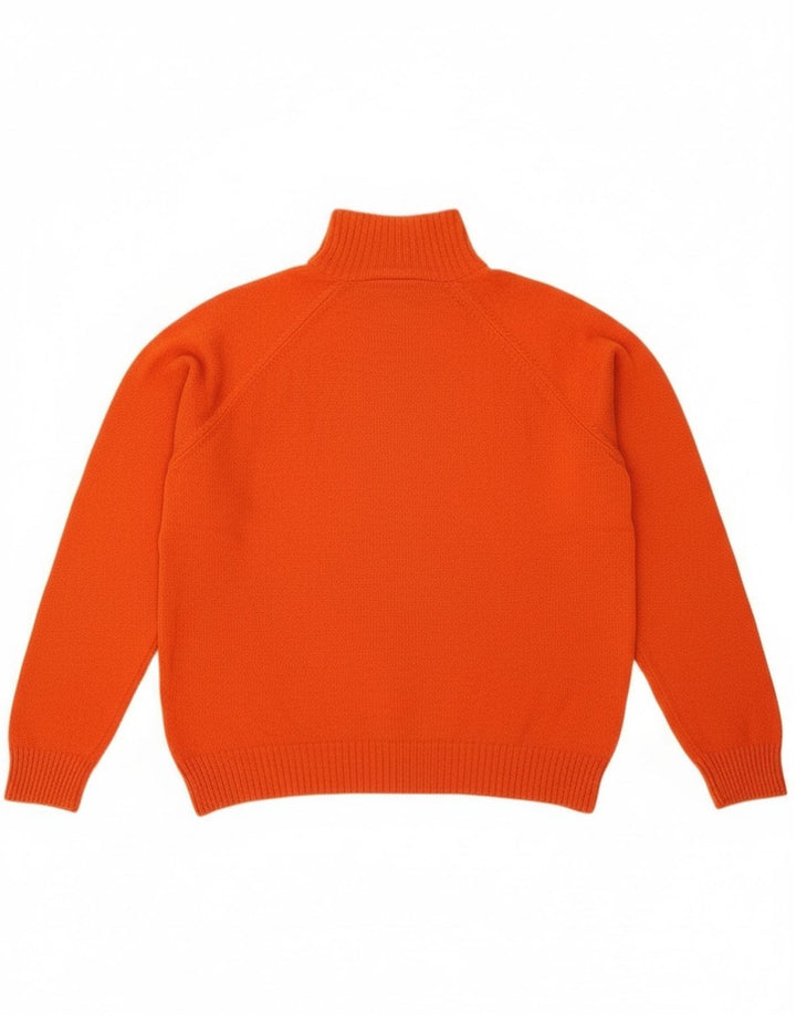 Asics Hombre Zip Neck Jumper Sweater Medium Naranja Lana
