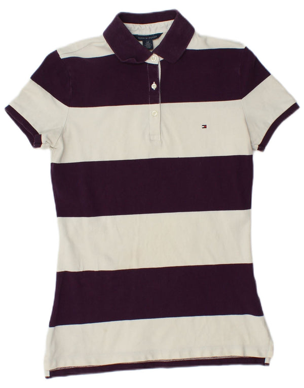 Tommy Hilfiger Polo para mujer UK 8 Small Algodón a rayas multicolor