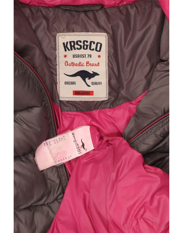 Kangaroos Chaqueta acolchada con capucha para mujer ES 40 XL Poliamida gris