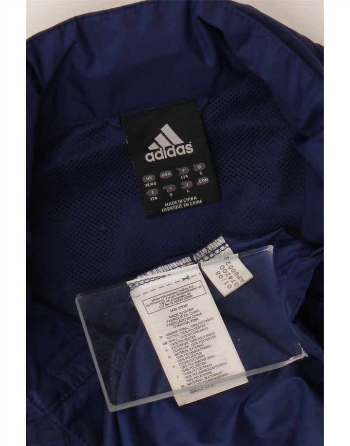 Adidas Chaqueta impermeable gráfica para hombre Reino Unido 38/40 Medium Azul marino Colorblock