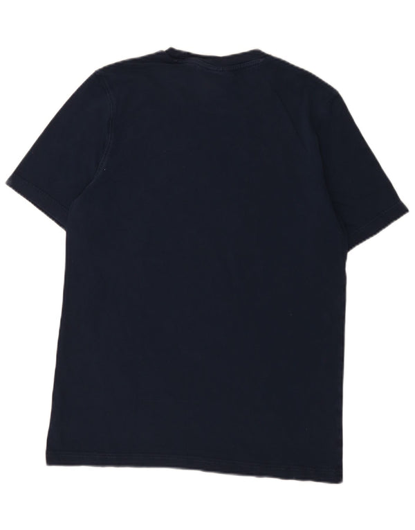 Adidas - Camiseta gráfica para hombre, talla pequeña, algodón azul marino