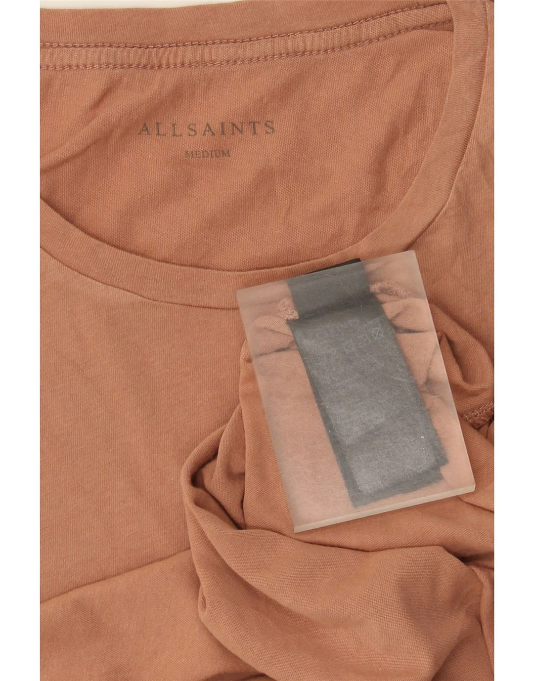 Camiseta All Saints Hombre Top Algodón Marrón Medio