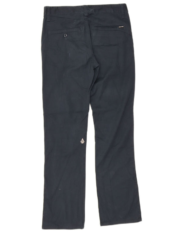 Pantalón chino recto Volcom para mujer UK 44 Medium W28 L28 Azul marino Algodón