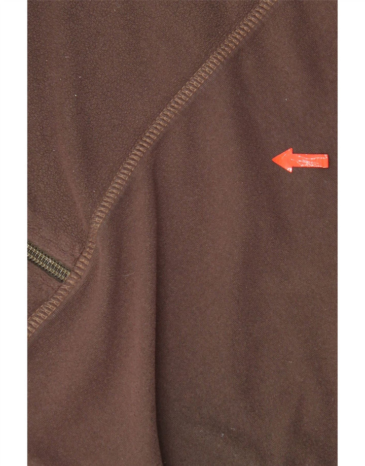 Jack Wolfskin Jersey de forro polar con cremallera completa para hombre, talla grande, marrón