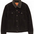 Levi's Chaqueta vaquera Sherpa para hombre UK 36 Small Algodón negro
