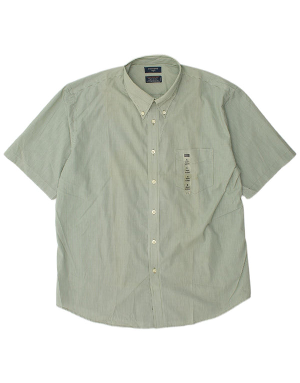 DOCKERS Camisa Defensora de Manchas para Hombre Talla 17 1/2 XL Rayas Verdes