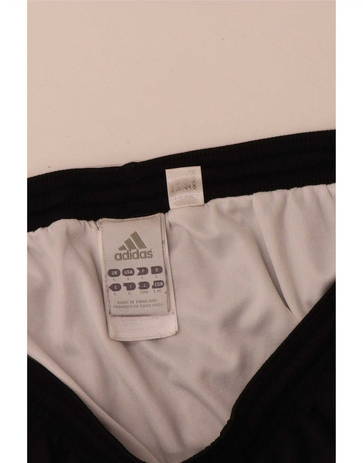 Adidas - Pantalones cortos deportivos para hombre, talla grande, poliéster negro