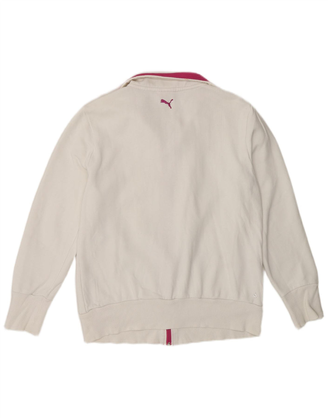 Puma Mujer Graphic Chándal Top Chaqueta UK 40 Grande Blanco Colorblock