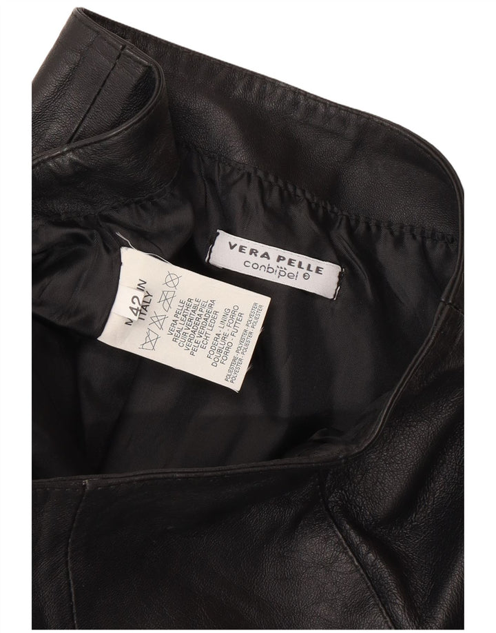 CONBIPEL Falda de cuero para mujer IT 42 Medium W28 Cuero negro