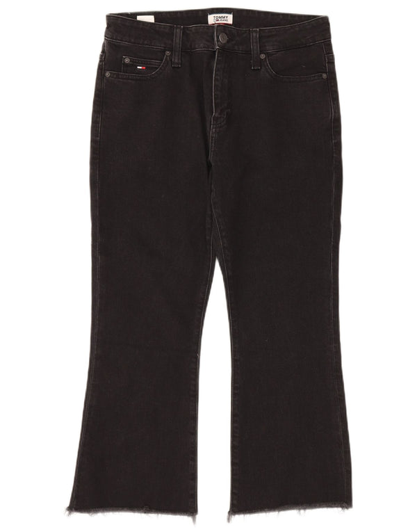 Tommy Hilfiger Vaqueros Cortos Acampanados para Mujer W31 L24 Algodón Negro
