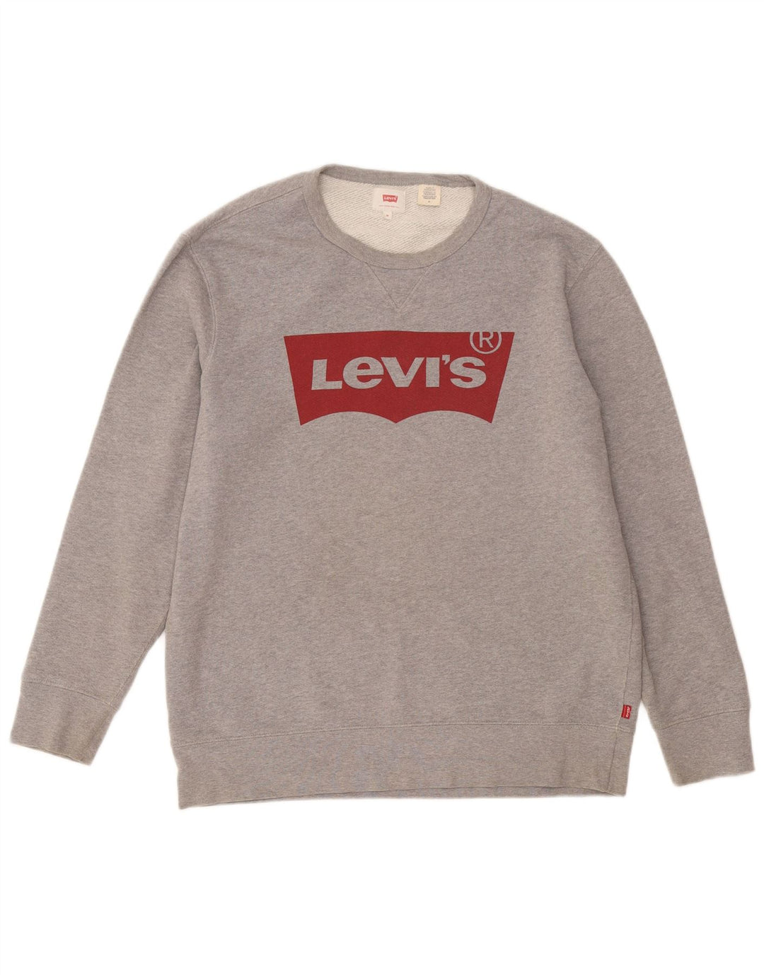 Levi's Hombre Sudadera Gráfica Jersey De Algodón Gris Medio