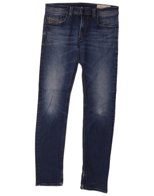 Diesel Hombre Thavar Slim Skinny Jeans W32 L32 Algodón Azul