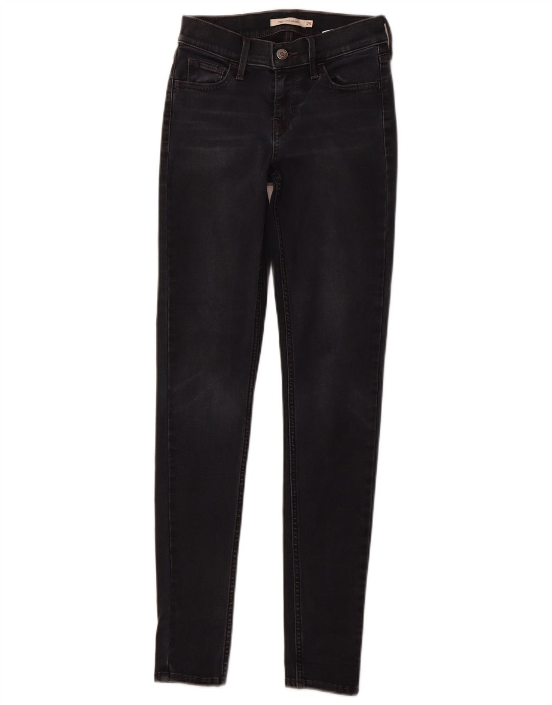 LEVI'S Vaqueros súper ajustados 710 para mujer W25 L30 Algodón negro