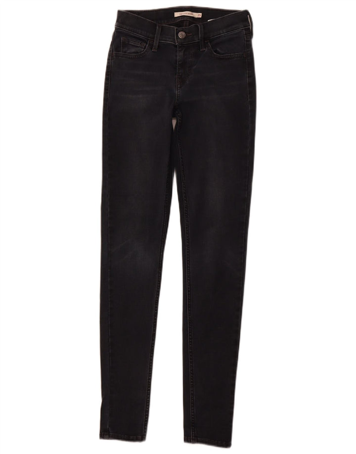 LEVI'S Vaqueros súper ajustados 710 para mujer W25 L30 Algodón negro