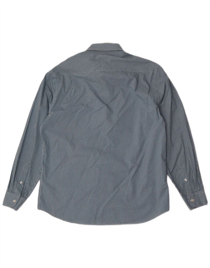 Nautica Camisa para hombre talla 16 1/2 grande algodón a cuadros azul