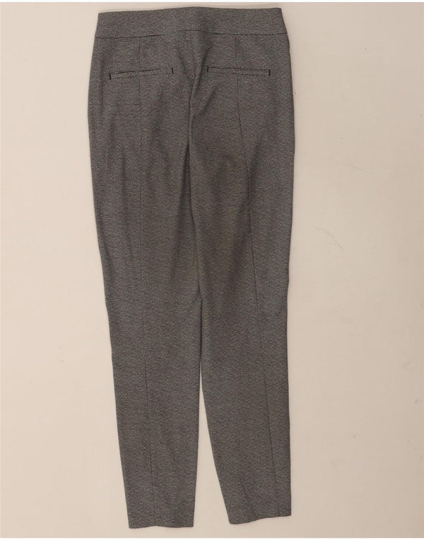 Pantalones de traje ajustados para mujer Reiss UK 8 Small W26 L27 Grey Houndstooth