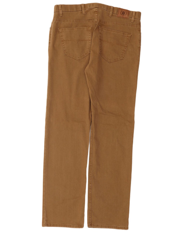 Marks & Spencer Vaqueros rectos para hombre W38 L33 Algodón marrón