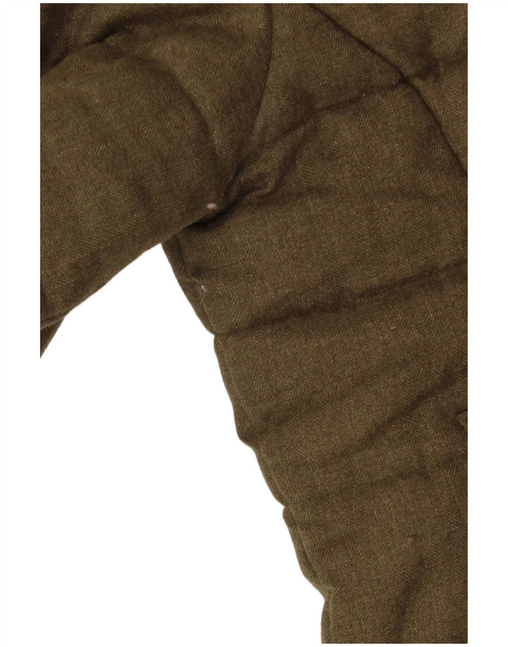 Superdry Chaqueta Acolchada De Lona Con Capucha Para Mujer UK 44 Medium Khaki Invierno