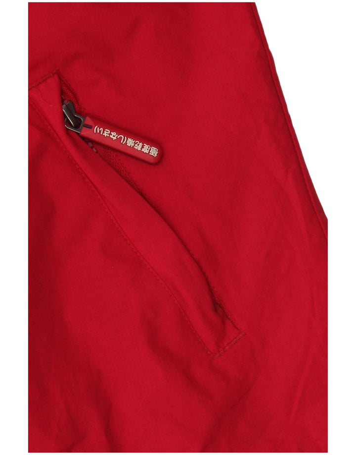 Superdry Chaqueta cortavientos con capucha Windcheater para mujer, talla 40, color rojo