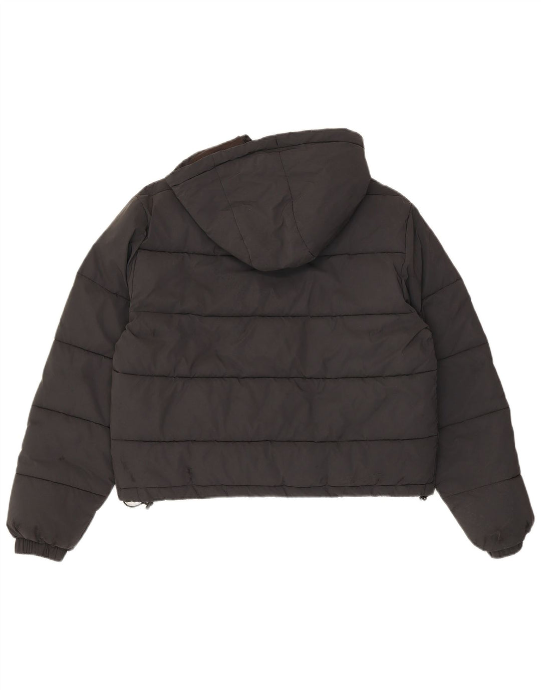 Ellesse Chaqueta acolchada extragrande con capucha para mujer UK 8 Small Nylon negro