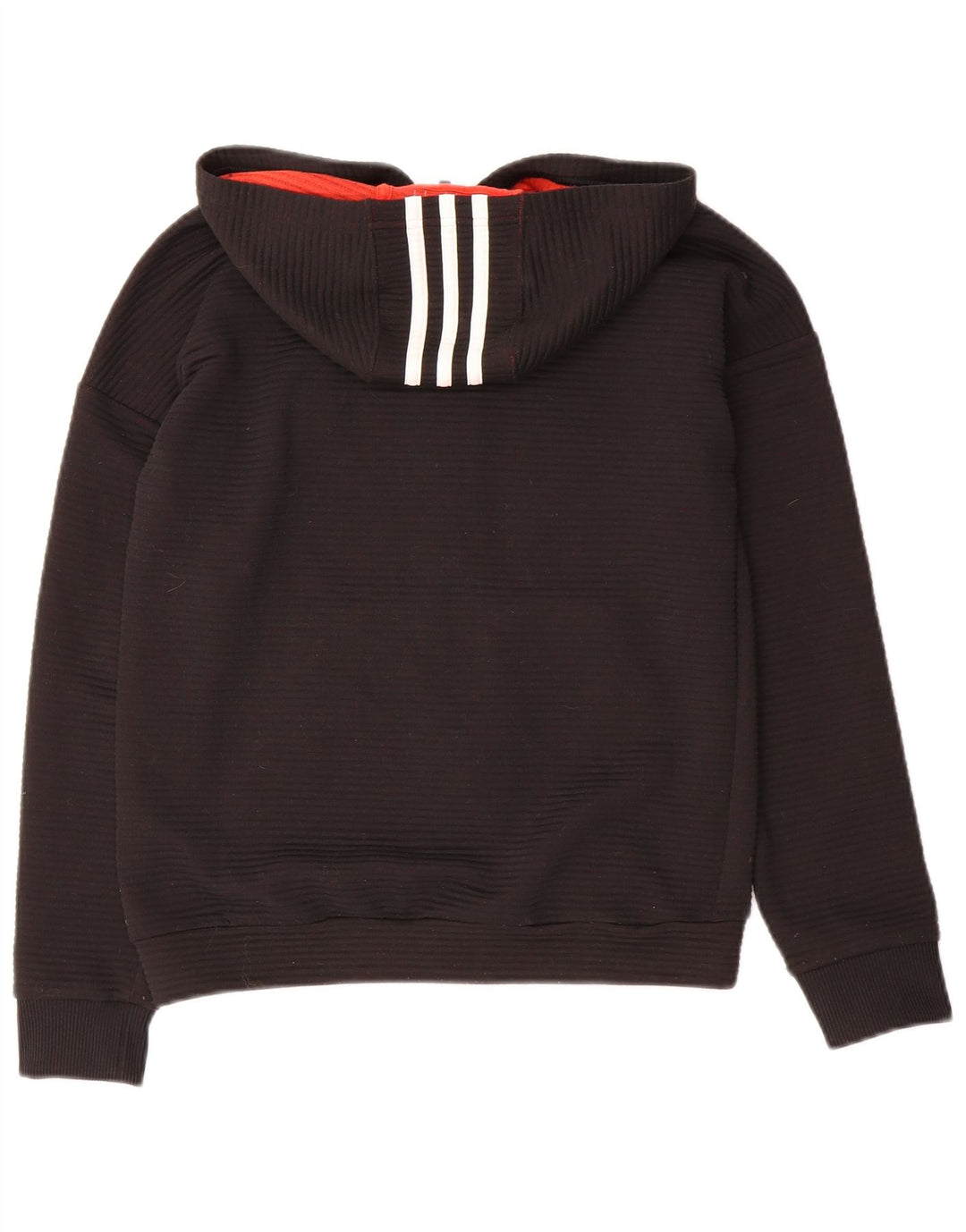 Adidas Sudadera con capucha y cremallera para niños 11-12 años Negro Poliéster