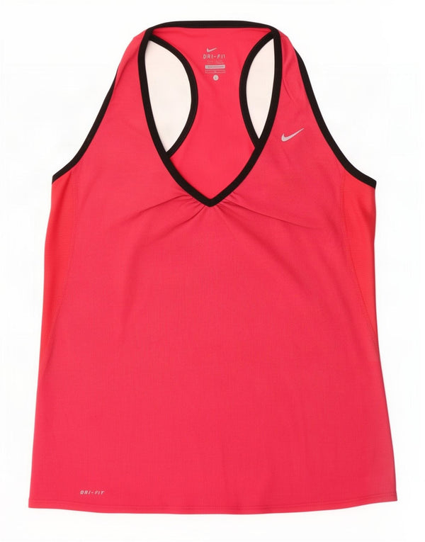 Nike - Camiseta sin mangas Dri Fit para mujer, talla 40, color rosa grande