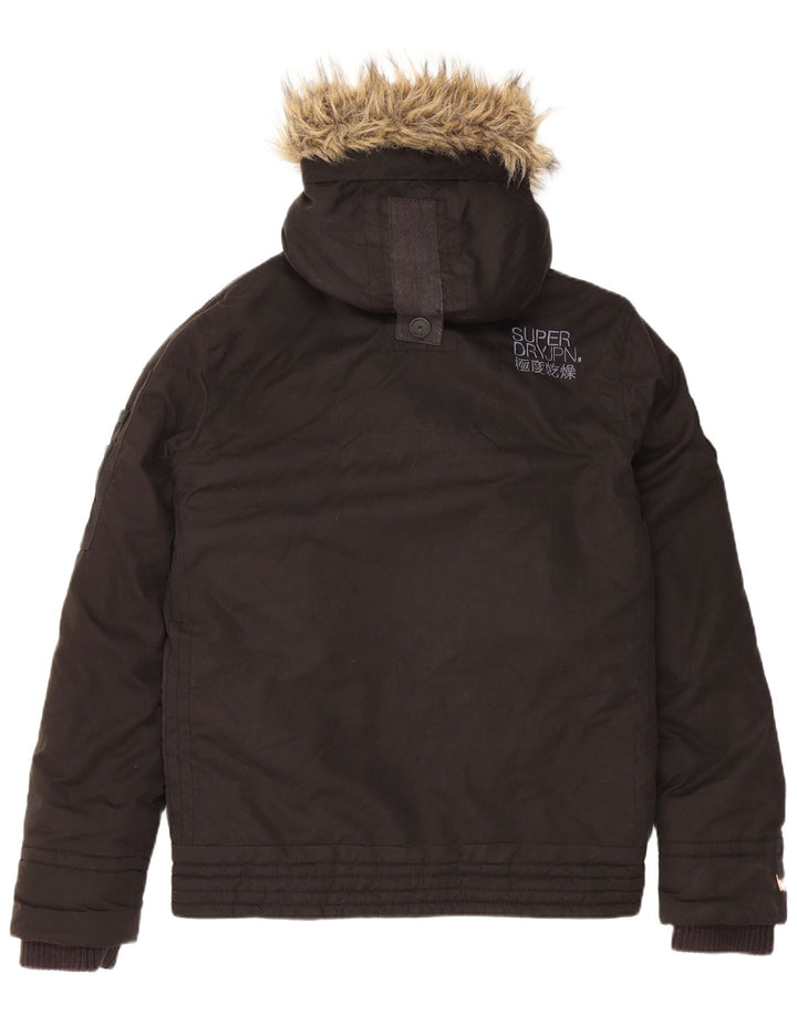Superdry Chaqueta Bomber Acolchada Con Capucha Para Hombre UK 38 Poliéster Negro Mediano